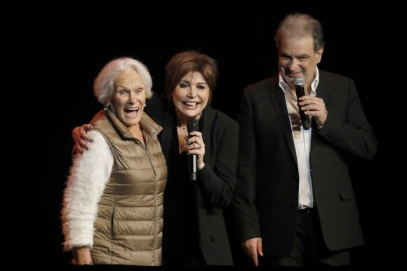 Exclusif - Raphaël Mezrahi, Liane Foly et la mère de L.Baffie lors de la 6ème édition de la "Nuit de la Déprime" au casino de Paris, France, le 11 février 2019. © Alain Guizard/Bestimage