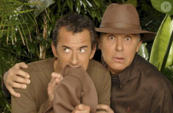 Jean-Pierre Foucault et Christophe Dechavanne présentaient "Je suis une célébrité, sortez-moi de là !" sur TF1 en 2016.