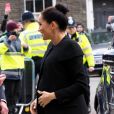 Meghan Markle, enceinte, duchesse de Sussex, arrive à l'Université de Londres pour rencontrer des membres de l'Association des Universités du Commonwealth (ACU) le 31 janvier 2019.