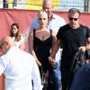Lady Gaga, avec son compagnon Christian Carino, prend un taxi boat à Venise pour se rendre au 75ème festival du film, la Mostra le 30 août 2018.