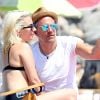 Exclusif - Lady Gaga et son compagnon Christian Carino passent de jolies vacances romantiques sous le soleil des Hamptons au nord-est de l'île de Long Island aux Etats-Unis, le 1er juillet 2018