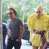 Lady Gaga et son compagnon Christian Carino à la sortie d'enregistrement Electric Lady Sound à New York, le 31 mars 2018