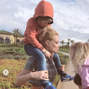 Elodie Gossuin et ses enfants au Maroc, le 18 février 2019.