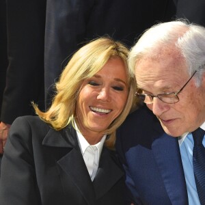 La Première Dame Brigitte Macron et David de Rothschild lors du 34ème dîner du Conseil représentatif des institutions juives de France (CRIF) au Carrousel du Louvre à Paris, FRance, le 20 février 2019. © Erez Lichtfeld/Bestimage