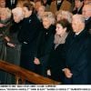 Susanna Agnelli, John Elkann, Marella Agnelli et Umberto Agnelli en janvier 2004 lors d'une messe à la mémoire de Gianni Agnelli, au premier anniversaire de sa mort.