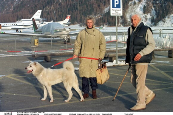 Marella et Giovanni Agnelli à Saint-Moritz en décembre 1995