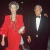 Marella et Gianni Agnelli en juin 1989 lors d'une soirée en l'honneur de Ronald Reagan.