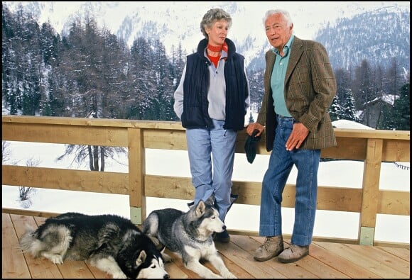 Marella et Gianni Agnelli à Saint-Moritz en 1987