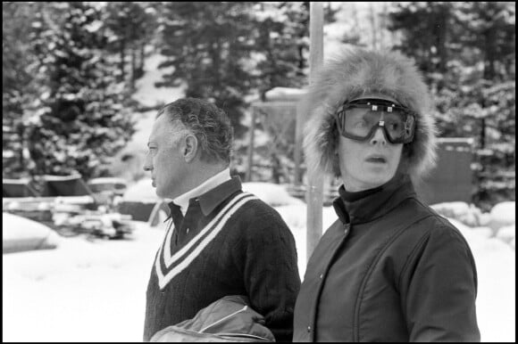 Marella et Gianni Agnelli à Gstaad, image d'archives