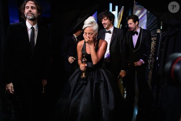 Andrew Wyatt, Lady Gaga, Mark Ronson, Anthony Rossomando et Mark Ronson - Backstage de la 91ème Cérémonie des Oscars au Dolby Theatre à Los Angeles. Le 24 février 2019 © AMPAS / Zuma Press / Bestimage