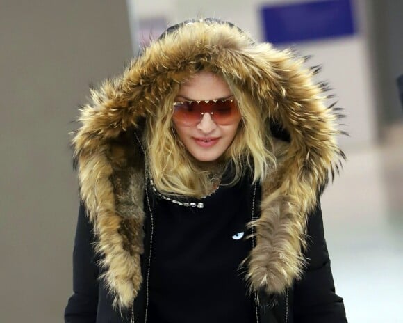 Exclusif - Madonna arrive à l'aéroport de New York. Le 1 février 2019