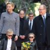 Le Prince Albert II et la princesse Charlène de Monaco avec leurs enfants le prince Jacques de Monaco et la princesse Gabriella de Monaco assistent à l'inauguration du One Monte-Carlo et de la promenade Princesse Charlène, le 22 février, 2019 © Cyril Dodergny / Nice Matin / Bestimage