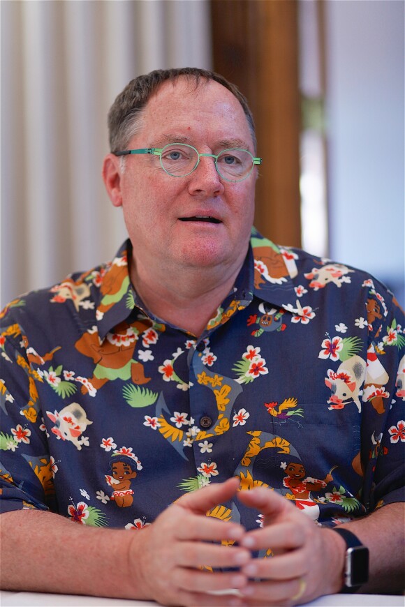 John Lasseter, en conférence de presse pour le film "Moana". Le 14 novembre 2016