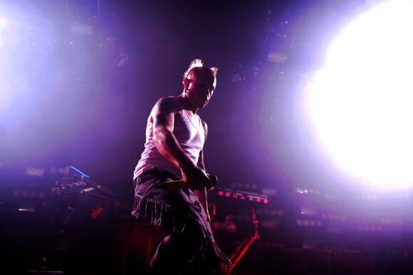 Keith Flint lors d'un concert de The Prodigy à Milan en avril 2010. Le chanteur anglais est mort le 4 mars 2019 à 49 ans.