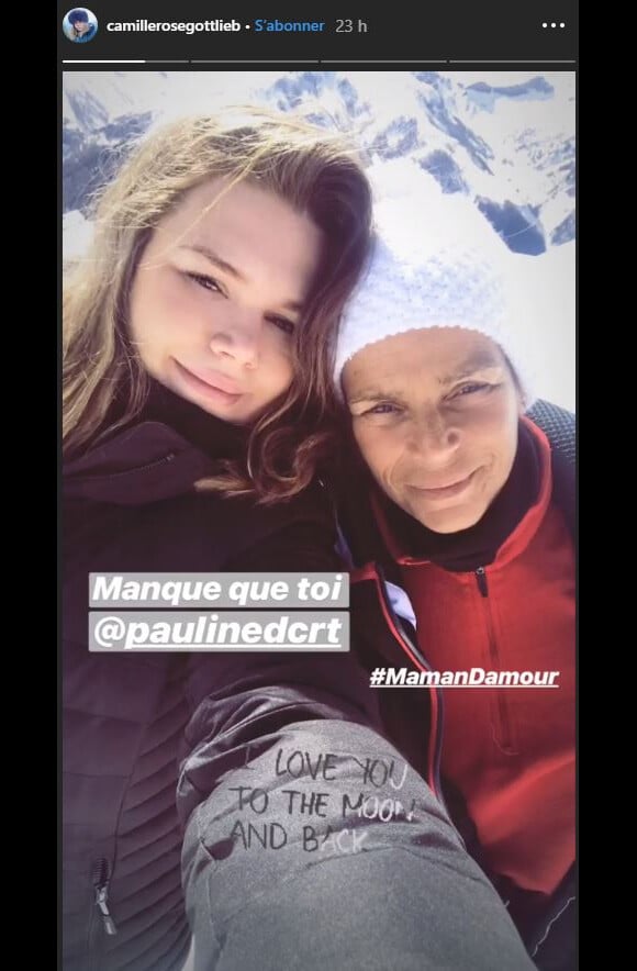 Camille Gottlieb pose avec sa maman Stéphanie de Monaco, le 3 mars 2019. Instagram.