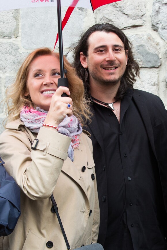 Lara Fabian et son mari Gabriel Di Giorgio assistent à la ducasse de Mons en Belgique. Le 22 mai 2016
