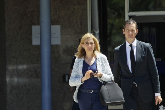 Cristina d'Espagne et Iñaki Urdangarin au tribunal de Palma de Majorque le 22 juin 2016 dans le cadre du procès Noos.