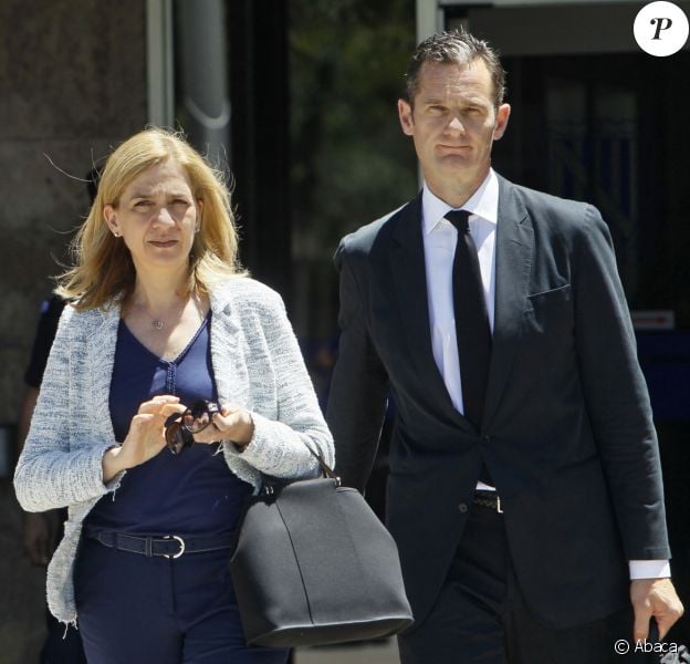 Cristina d'Espagne et Iñaki Urdangarin au tribunal de Palma de Majorque le 22 juin 2016 dans le cadre du procès Noos.