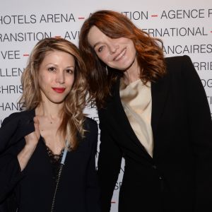 Tristane Banon et Carla Bruni Sarkozy - Déjeuner "Chinese Business Club" au Pavillon Gabriel à Paris, à l'occasion de la journée des droits des femmes, le 8 mars 2019 © Rachid Bellak / Bestimage