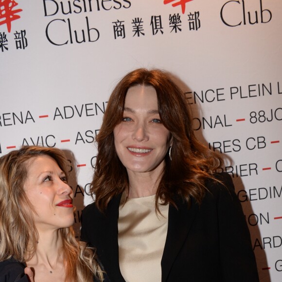 Tristane Banon et Carla Bruni Sarkozy - Déjeuner "Chinese Business Club" au Pavillon Gabriel à Paris, à l'occasion de la journée des droits des femmes, le 8 mars 2019 © Rachid Bellak / Bestimage