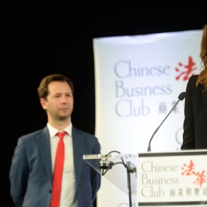 Exclusif - Carla Bruni Sarkozy et Harold Parisot (président du Chinese Business Club) - Déjeuner "Chinese Business Club" au Pavillon Gabriel à Paris, à l'occasion de la journée des droits des femmes, le 8 mars 2019 © Rachid Bellak / Bestimage