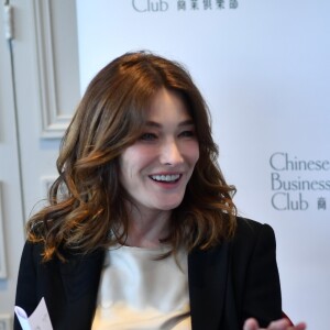 Exclusif - Carla Bruni-Sarkozy - Déjeuner "Chinese Business Club" au Pavillon Gabriel à Paris, à l'occasion de la journée des droits des femmes, le 8 mars 2019 © Rachid Bellak / Bestimage