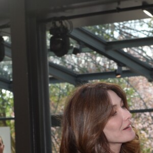 Exclusif - Carla Bruni-Sarkozy, invitée d'honneur - Déjeuner "Chinese Business Club" au Pavillon Gabriel à Paris, à l'occasion de la journée des droits des femmes, le 8 mars 2019 © Rachid Bellak / Bestimage