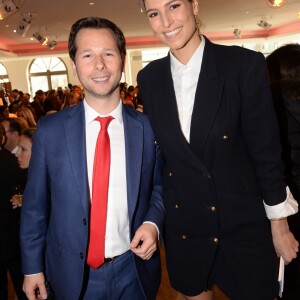 Exclusif - Harold Parisot (président du Chinese Business Club) et Laury Thilleman - Déjeuner "Chinese Business Club" au Pavillon Gabriel à Paris, à l'occasion de la journée des droits des femmes, le 8 mars 2019 © Rachid Bellak / Bestimage