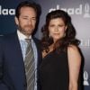 Luke Perry et Wendy Madison Bauer à la 28ème soirée annuelle GLAAD Media Awards à Los Angeles, le 2 avril 2017 © CPA/Bestimage