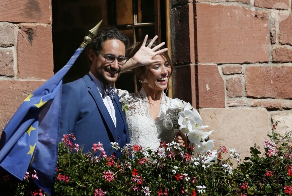 Mariage de Thomas Hollande et de la journaliste Emilie Broussouloux l'église de Meyssac en Corrèze. Le 8 Septembre 2018. © Patrick Bernard-Guillaume Collet / Bestimage