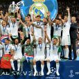 Zinedine Zidane et l'équipe du Real Madrid - Le Real Madrid remporte la Ligue des Champions face au FC Liverpool à Kiev le 26 mai 2018.