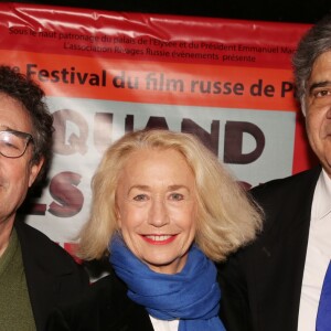 Exclusif - Brigitte Fossey et son mari Yves Samama - Cérémonie d'ouverture du Festival du film Russe au cinéma Balzac à Paris. Le 11 mars 2019 © Denis Guignebourg / Bestimage