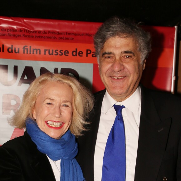 Exclusif - Brigitte Fossey et son mari Yves Samama - Cérémonie d'ouverture du Festival du film Russe au cinéma Balzac à Paris. Le 11 mars 2019 © Denis Guignebourg / Bestimage