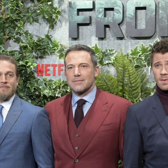 Director J.C Chandor, Charlie Hunnam, Ben Affleck, Oscar Isaac, Garrett Hedlund - Première de la série Netflix "Triple Frontera" à Madrid en Espagne le 6 mars 2019.