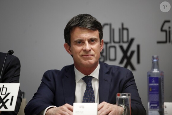 Manuel Valls lors d'une conférence au club SXXI à Madrid le 21 février 2019.