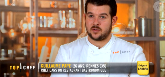 Guillaume lors du septième épisode de "Top Chef 10" (M6), mercredi 20 mars 2019.