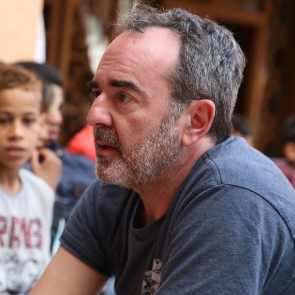 Exclusif - Bruno Solo à la rencontre des enfants de l'Association de l'Enfance Handicapée et de l'association Khoutwa lors des Rencontres gastronomiques d'Agadir, l'alliance entre la gastronomie française et marocaine par Jean Colin, le président fondateur. Le 16 mars 2019 © Denis Guignebourg / BestImage