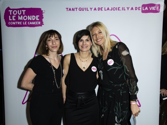 Exclusif - Aurélie Dufourmantelle et des bénévoles de l'association "Toutes Les Femmes Chantent Contre Le Cancer" à Paris, le 13 mars 2019.