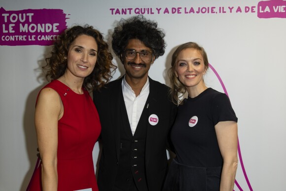 Exclusif - Marie-Sophie Lacarrau, Sébastien Folin et Maya Lauqué à Paris, le 13 mars 2019.