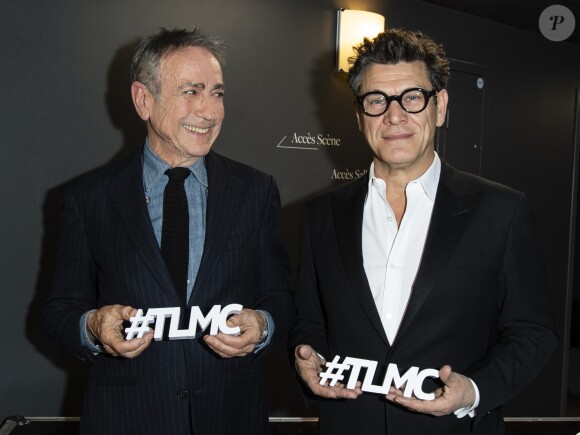 Exclusif - Alain Chamfort et Marc Lavoine à Paris, le 13 mars 2019.