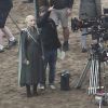 Emilia Clarke , Peter Dinklage, Kit Harington et Iain Glen sur le tournage de la série "Game of Thrones" saison 7 à Zumaia dans le nord de l'Espagne, le 27 octobre 2016.