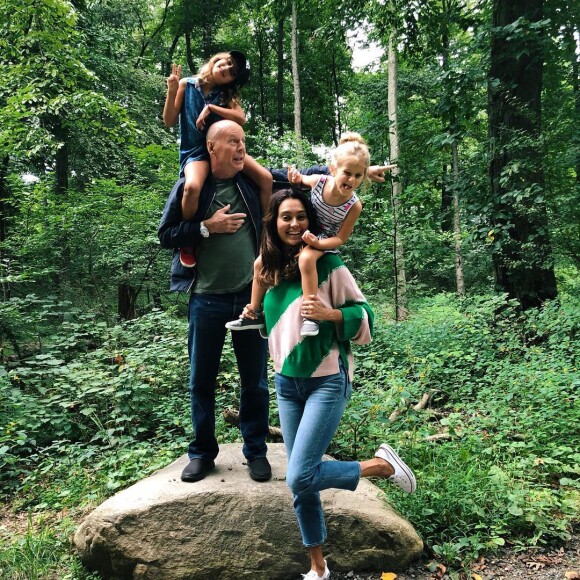 Bruce Willis, sa femme Emma et leurs filles Mabel et Evelyn au Stone Barnes Center en septembre 2018, photo Instagram Emma Heming Willis