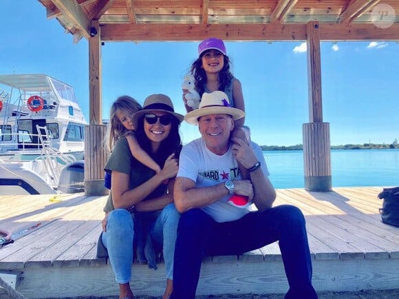 Bruce Willis, sa femme Emma et leurs filles Mabel et Evelyn tout simplement heureux, en novembre 2018, photo Instagram Emma Heming Willis