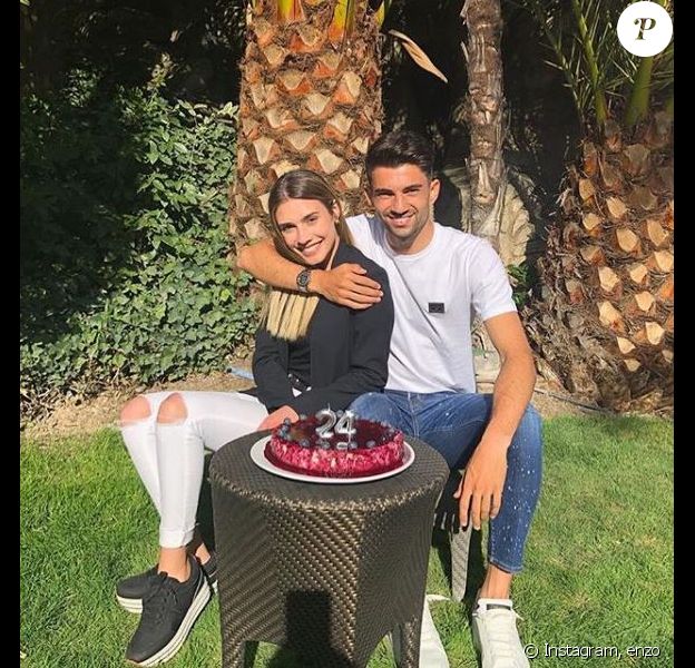 Enzo Zidane a fêté ses 24 ans avec sa compagne Karen Gonçalves. Instagram, le 24 mars 2019.