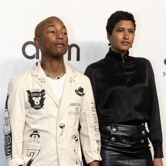 Pharrell Williams et sa femme Helen Lasichanh - People au 5ème "amfAR Gala" à l'hôtel Rosewood Tsim Sha Tsui à Hong Kong. Le 25 mars 2019