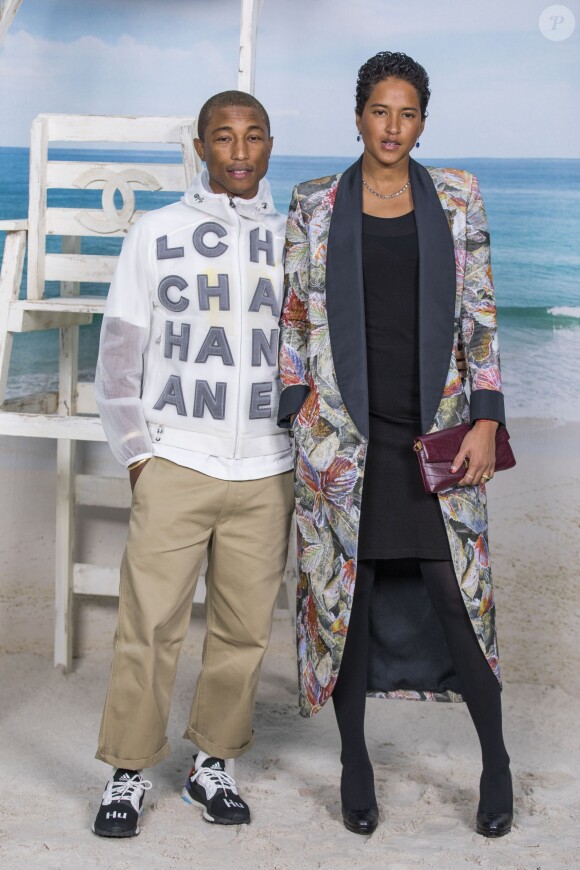 Pharrell Williams et sa femme Helen Lasichanh - Photocall du défilé Chanel Collection Prêt-à-Porter Printemps/Eté 2019 lors de la Fashion Week au Grand Palais à Paris le 2 octobre 2018. © Olivier Borde/Bestimage