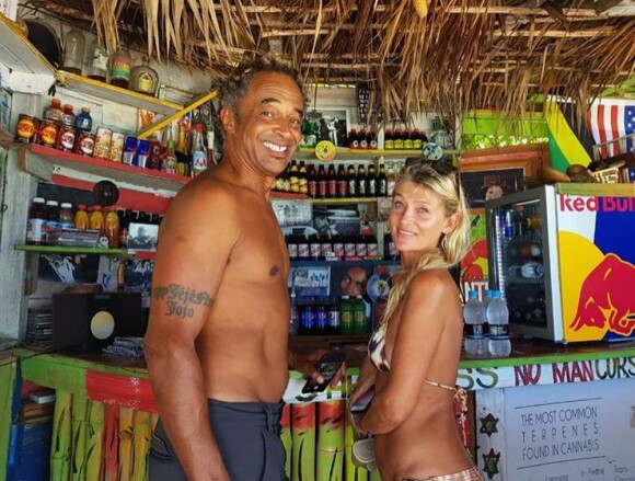 Yannick Noah et sa femme Isabelle Camus posent en Jamaïque. Instagram, le 26 mars 2019.