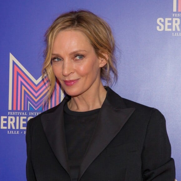 Uma Thurman lors du photocall de la série "Chambers" de Netflix dans le cadre de la 10e édition du festival Series Mania à Lille, le 26 mars 2019. © Stéphane Vansteenkiste/Bestimage