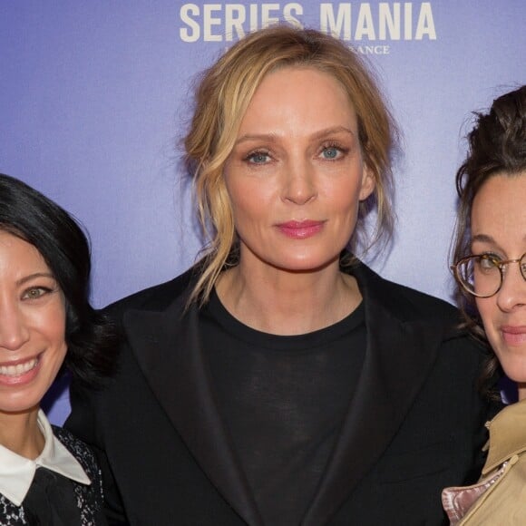 Uma Thurman, Leah Rachel (créatrice) et Jennifer Yale (Productrice) lors du photocall de la série "Chambers" de Netflix dans le cadre de la 10e édition du festival Series Mania à Lille, le 26 mars 2019. © Stéphane Vansteenkiste/Bestimage