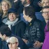 Djamel Bouras et Mick Jagger dans les tribunes du Parc des Princes lors du match de ligue des champions de l'UEFA opposant le Paris Saint-Germain à Liverpool FC à Paris, France, le 28 novembre 2018. Le PSG a gagné 2-1. © Cyril Moreau/Bestimage